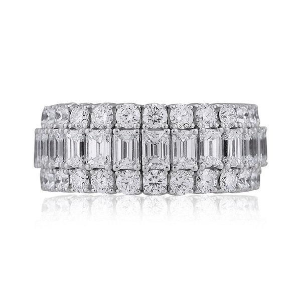 Picchiotti 3 Row Xpandable™ Emerald Cut Diamond Ring